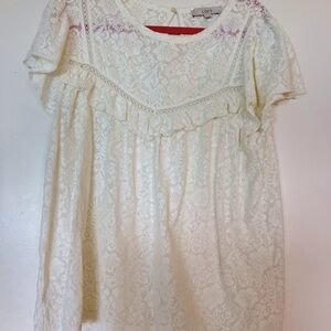 Ladies floral pattern knit top Loft